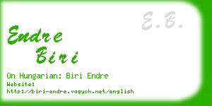 endre biri business card